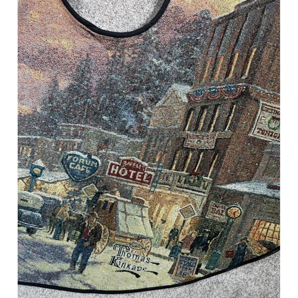 Thomas Kinkade Tapestry Christmas On Main Street Tree Skirt